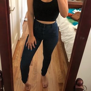 High rise stretch dark wash Urban Outfitter jeans